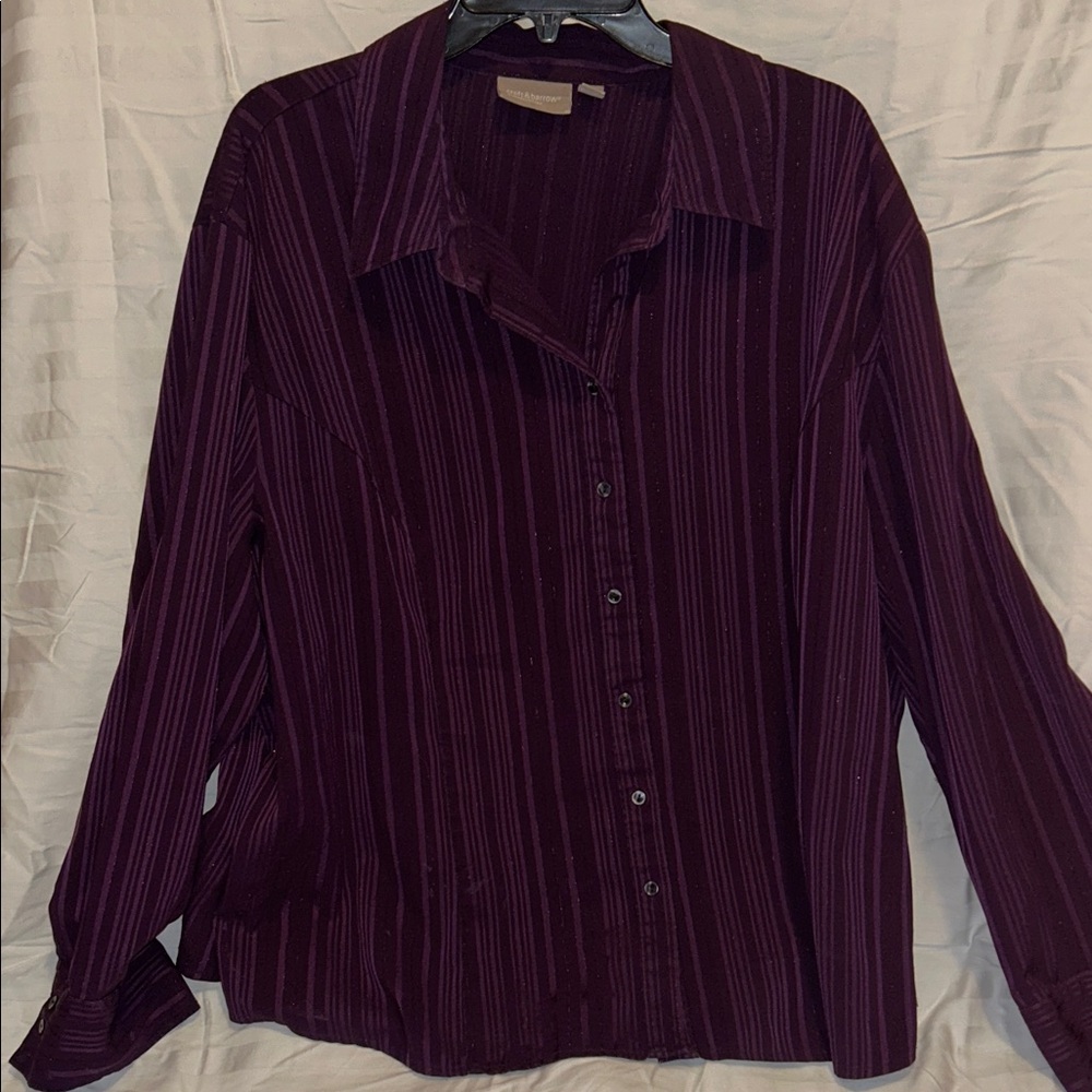 Croft & Barrow Men's Deep Purple Button Down Shirt